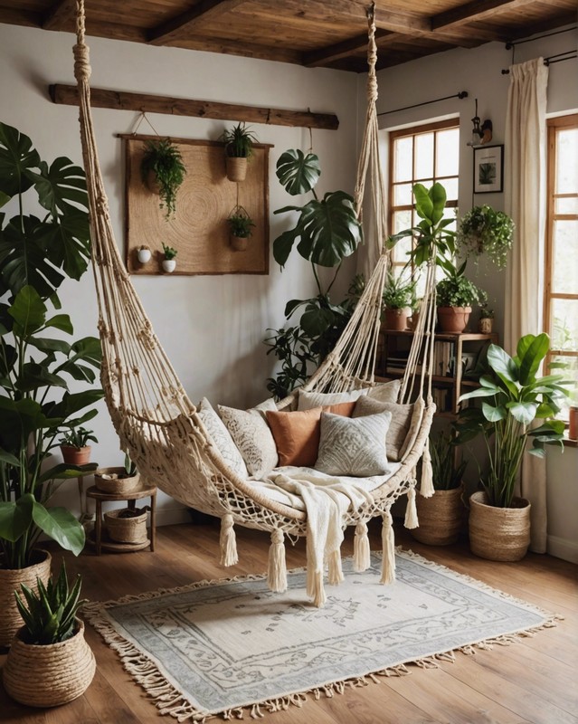Bohemian Haven: Surround Your Hammock with Woven Textures and Plants