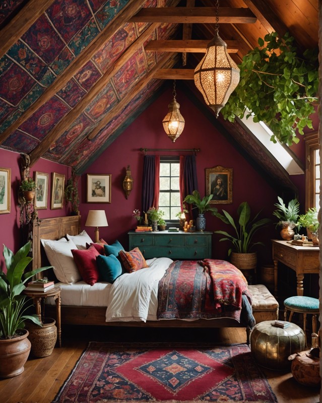 Boho-Chic Attic Bedrooms with Vintage Touches