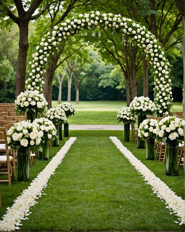 Bridal Elegance: White Blooms in Lush Greenery