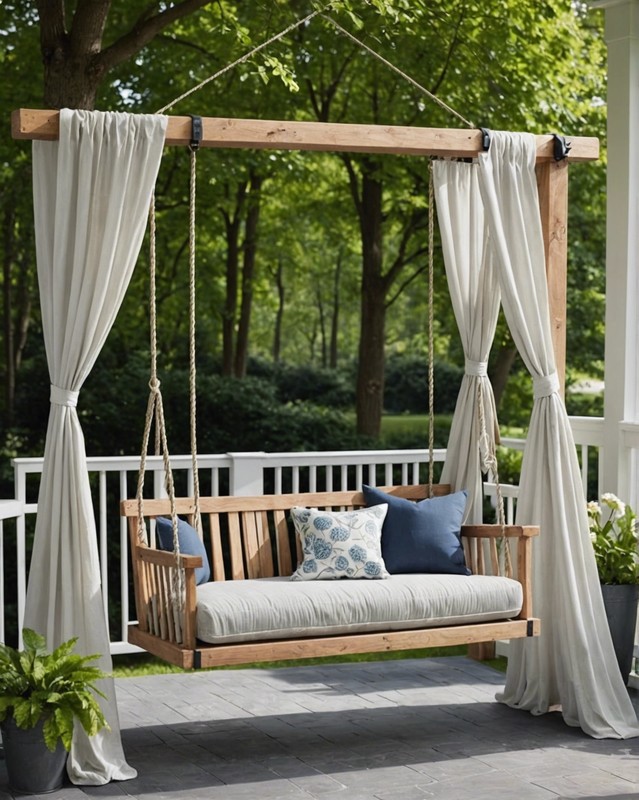 Canopy Swing with Curtains