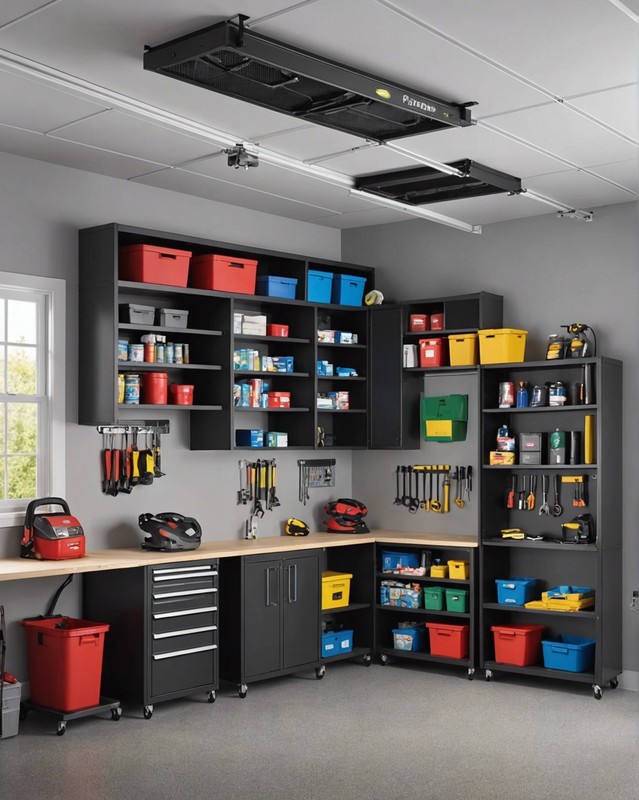 Ceiling-mounted storage