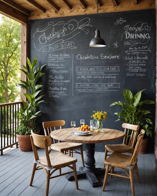 Chalkboard Wall and Dining Area for Creative Expression
