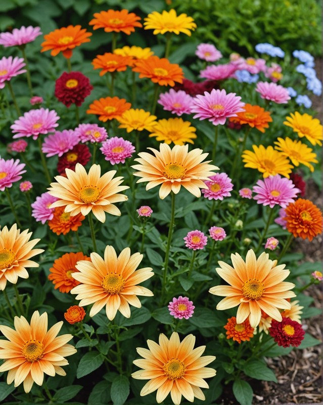 Choose warm-colored flowers 