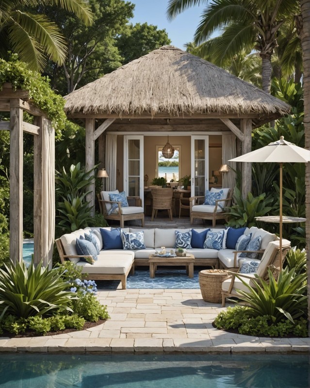 Coastal-Inspired Cabana with Driftwood Accents