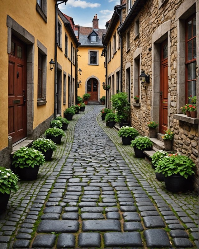 Cobblestone Path with Historical Ambiance