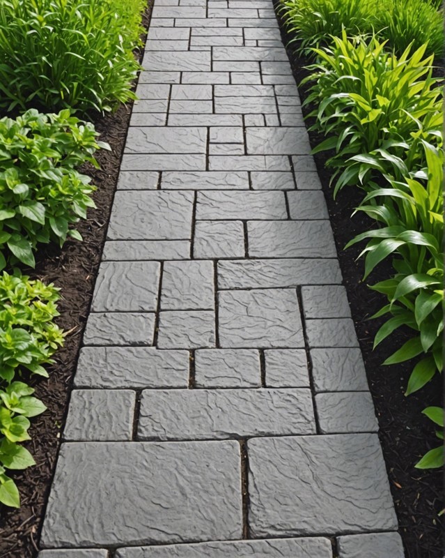Concrete Path with Stamped Texture