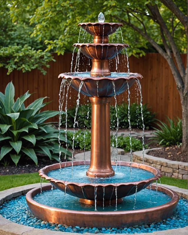 Copper and Glass Fountain
