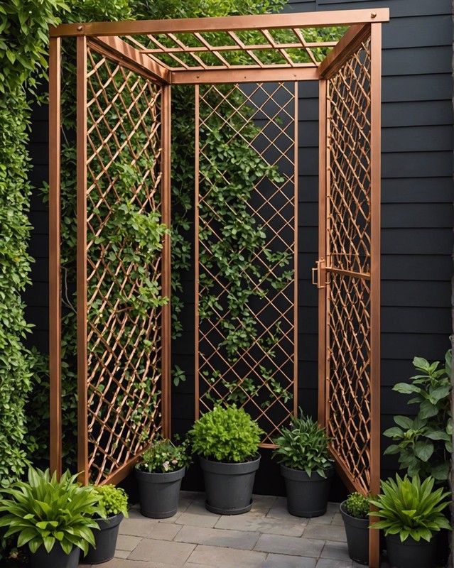 Copper Trellis with a Warm and Metallic Glow