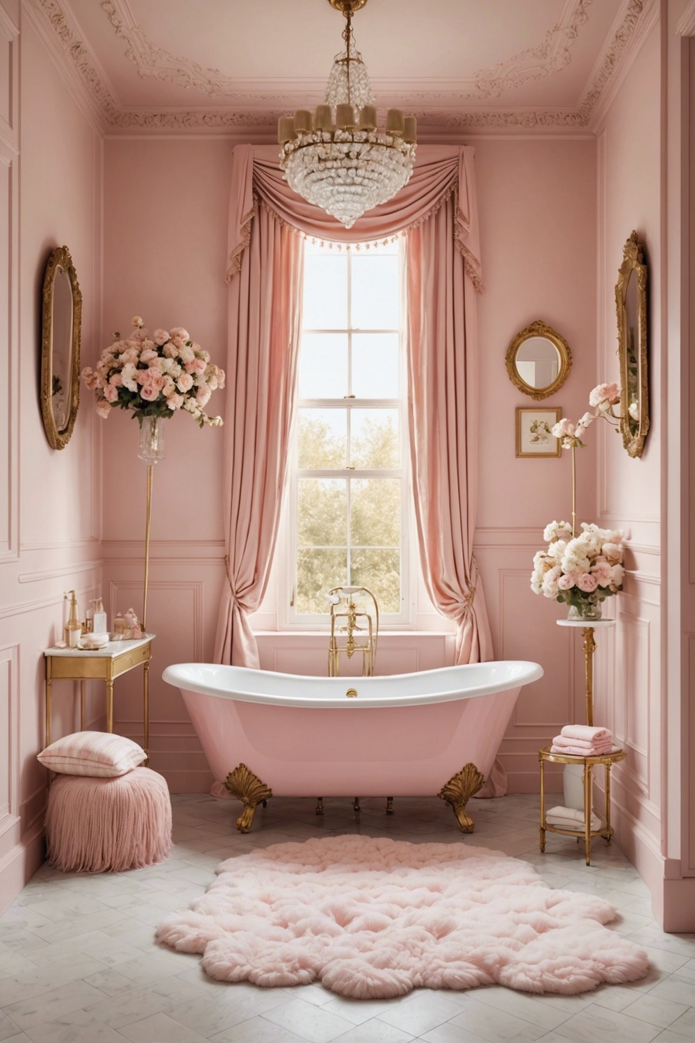 Cotton Candy Dreams: Soft Pink Bathroom Walls