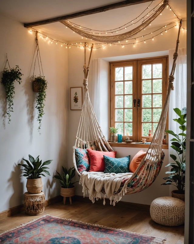 Cozy Alcove: Create a Hammock Nook within a Wall Alcove