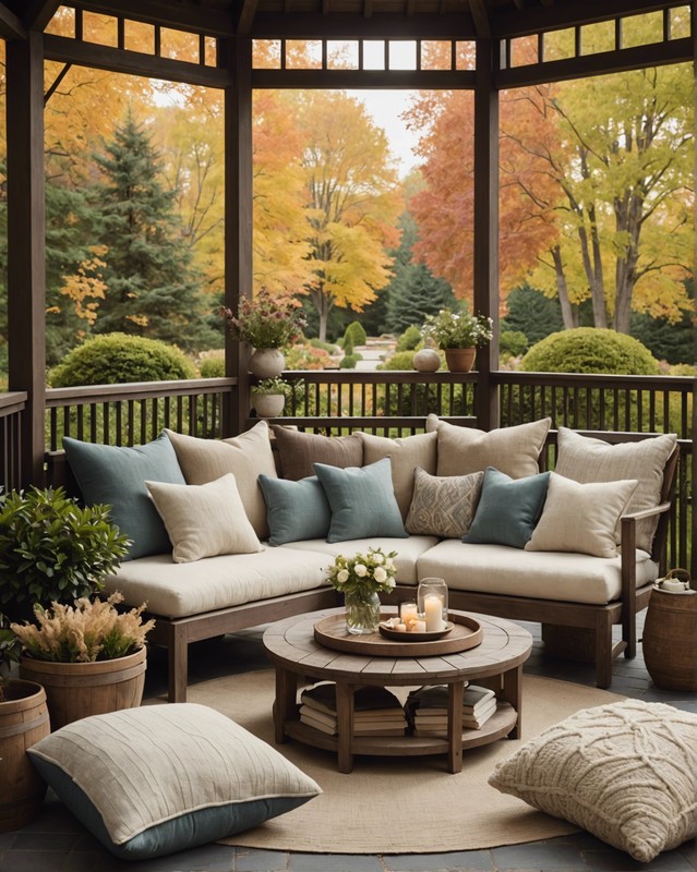 Cozy Seating with Pillows and Throws
