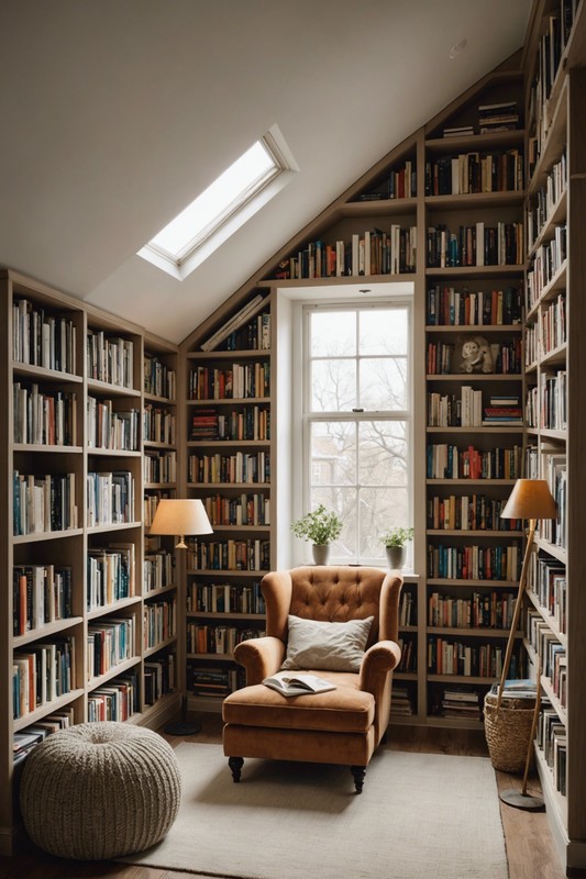 Create a Sense of Height with Floor-to-Ceiling Bookshelves