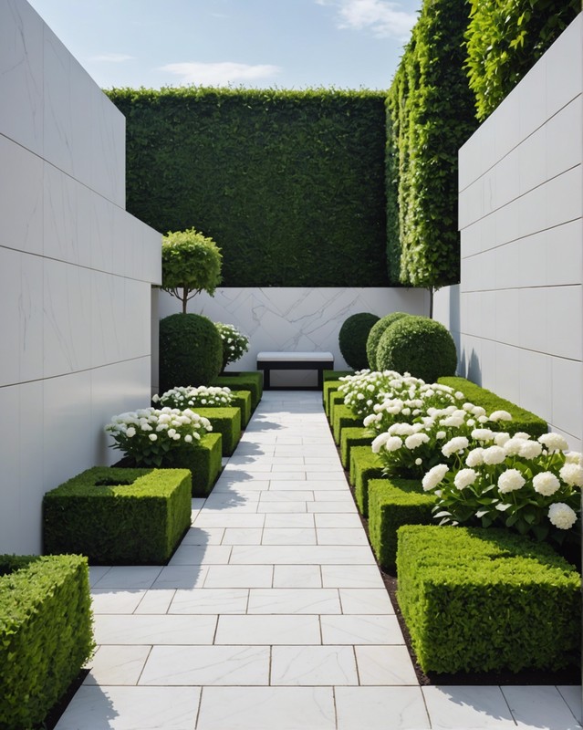 Crisp and Clean: White Gardens with Modern Lines