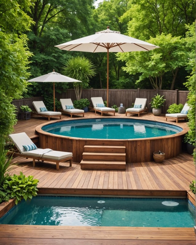 Decking around the Pool