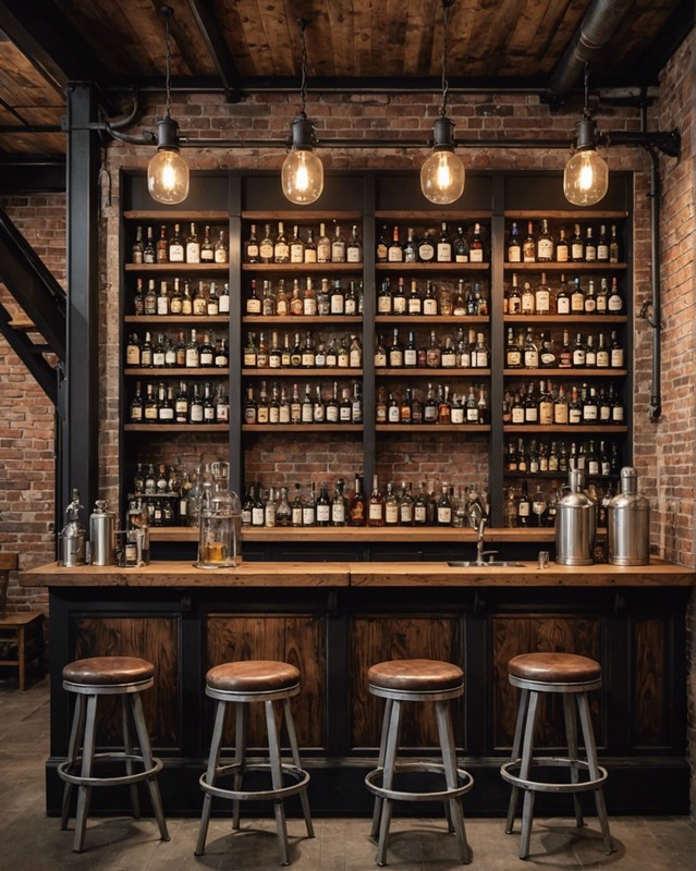 Distillery-themed bar