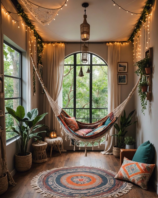 Eclectic Enchantment: Combine a Hammock with a Canopy for a Magical Touch