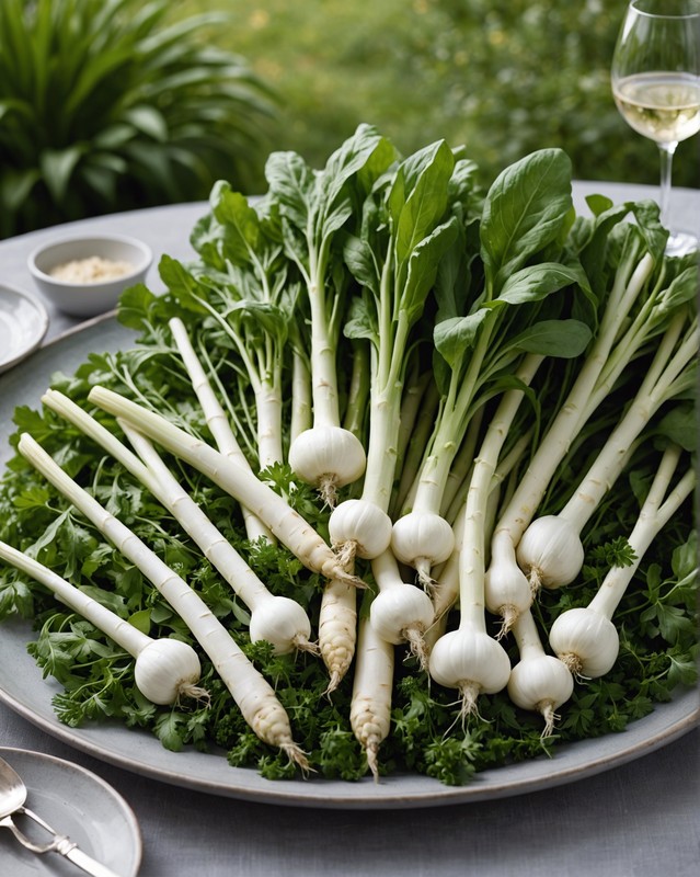 Edible Elegance: White Vegetables and Herbs