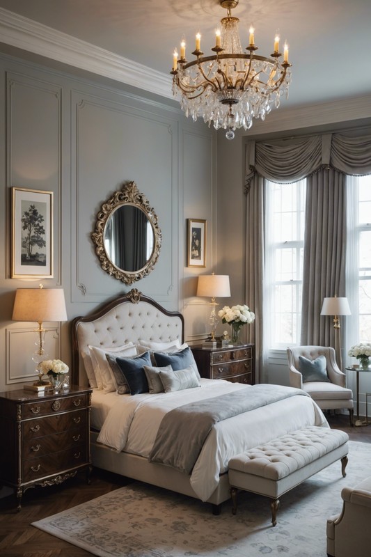 Elegant Mirrors and Chandeliers
