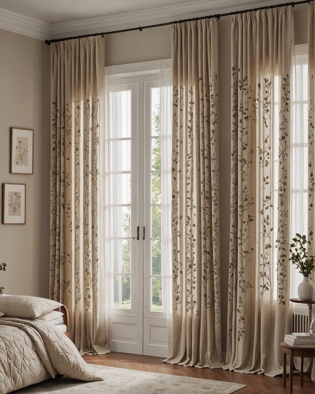Embroidered curtains