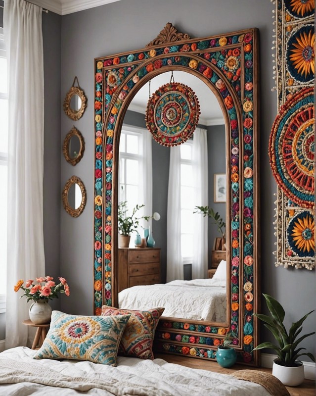 Embroidered Mirror