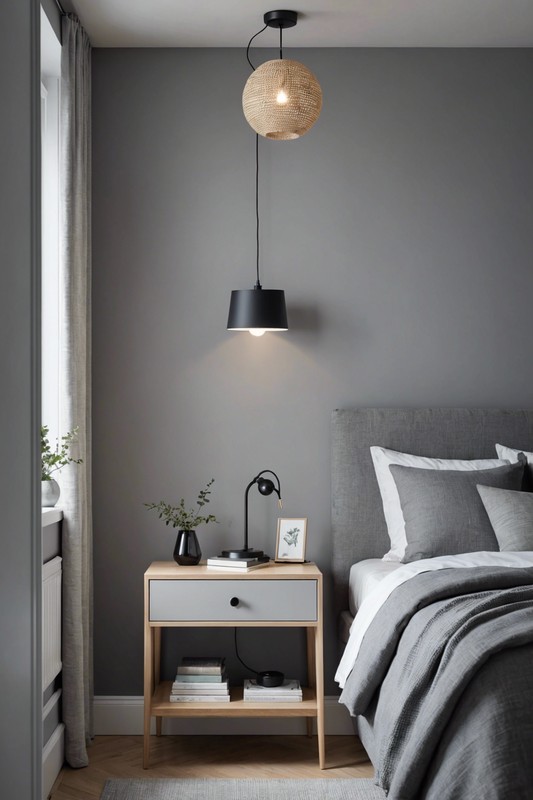 Employ a Simple and Sleek Bedside Table