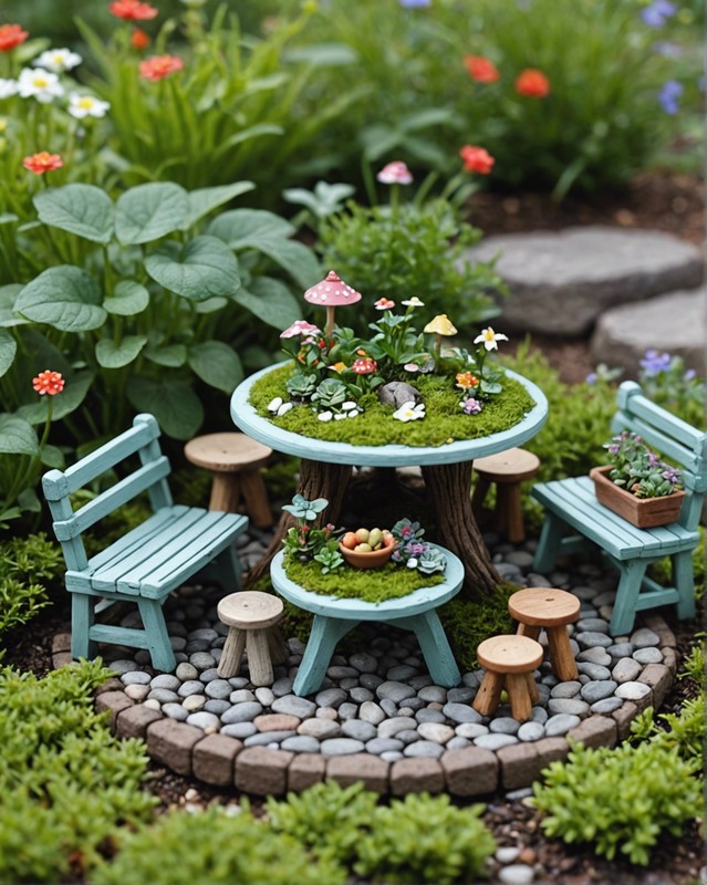 Fairy Garden with a Miniature Table