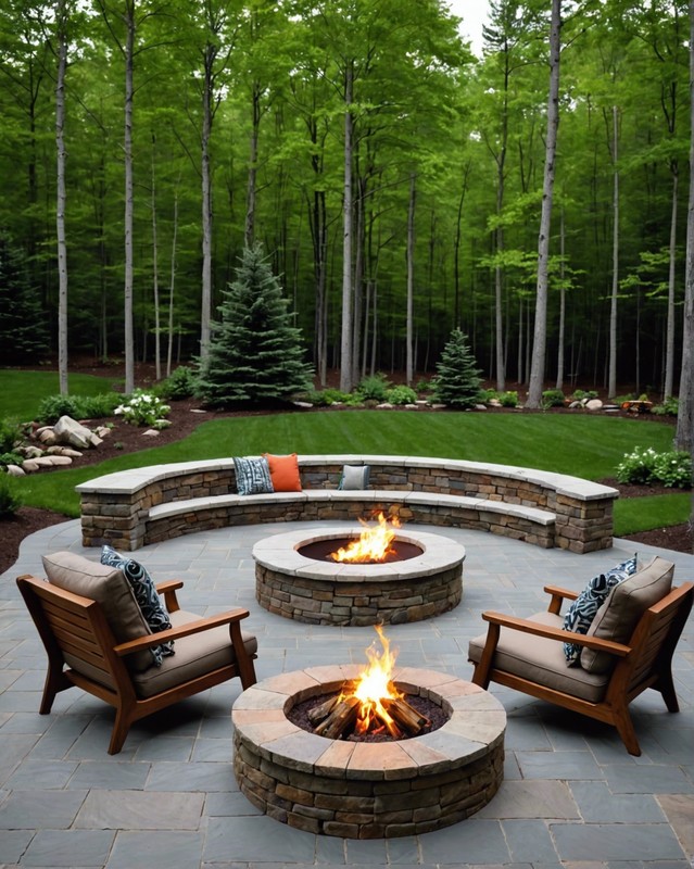 Fire Pit with Bench Seating