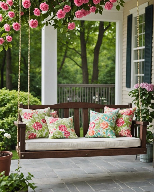 Floral Porch Swing