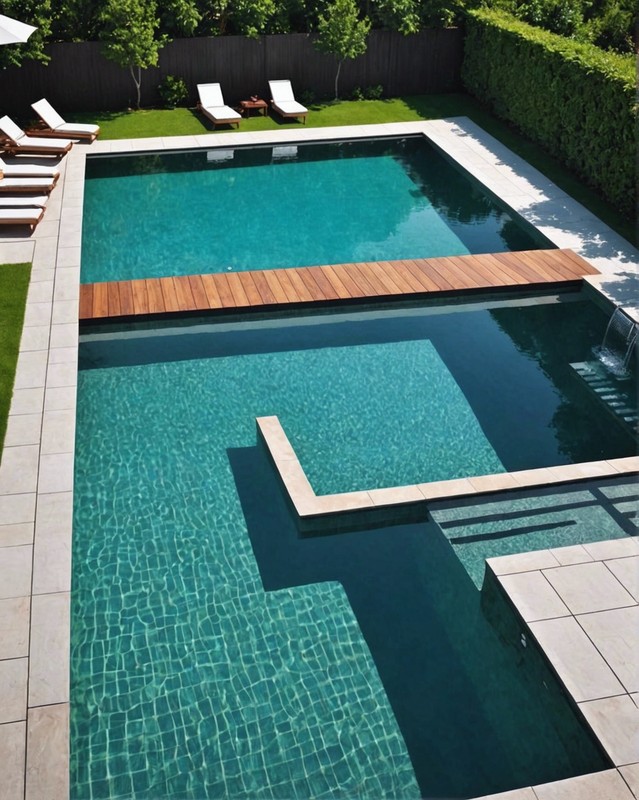 Geometric Pool with Sharp Lines and Angles