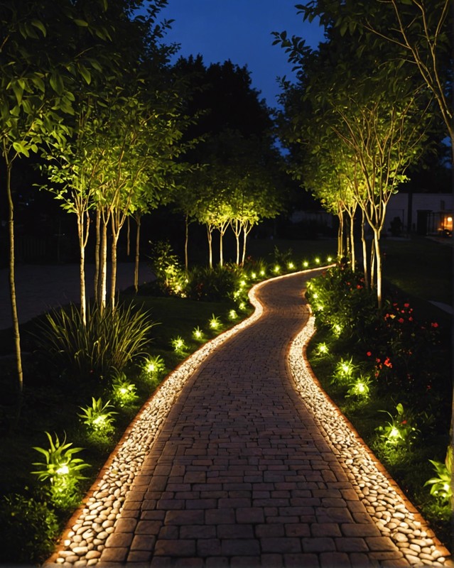 Glowing Path with LED Lights