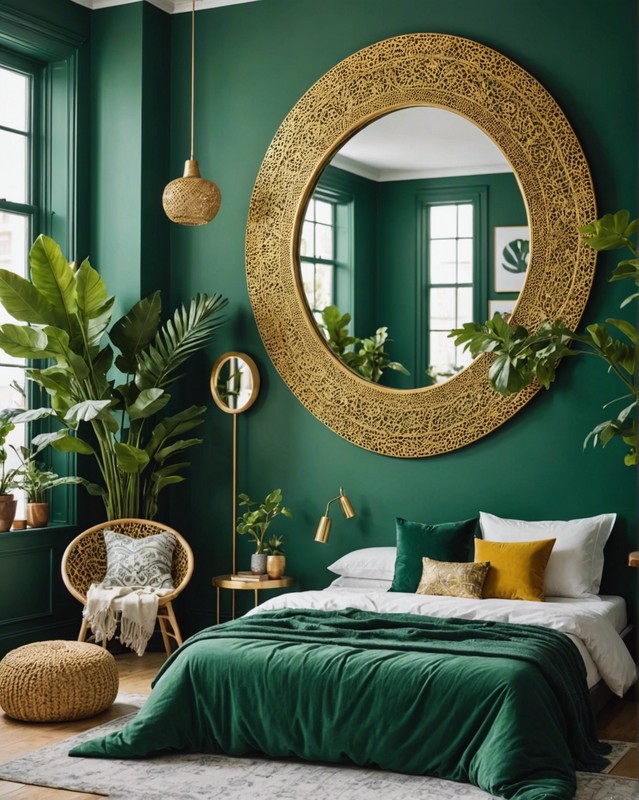 Green and Gold Mirror