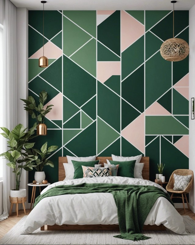 Green Geometric Wall Art