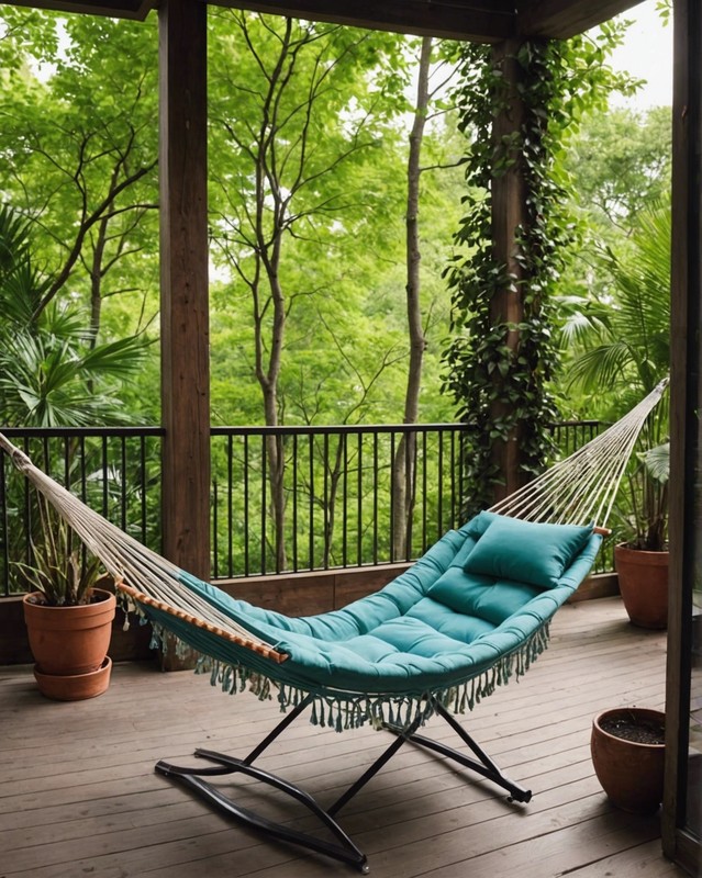 Hang a hammock for relaxation