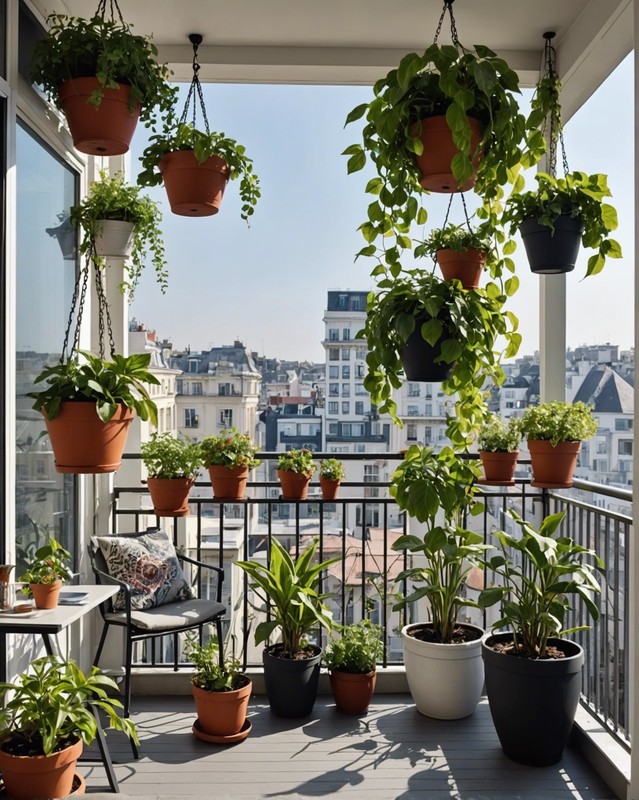 Hang plants from the ceiling
