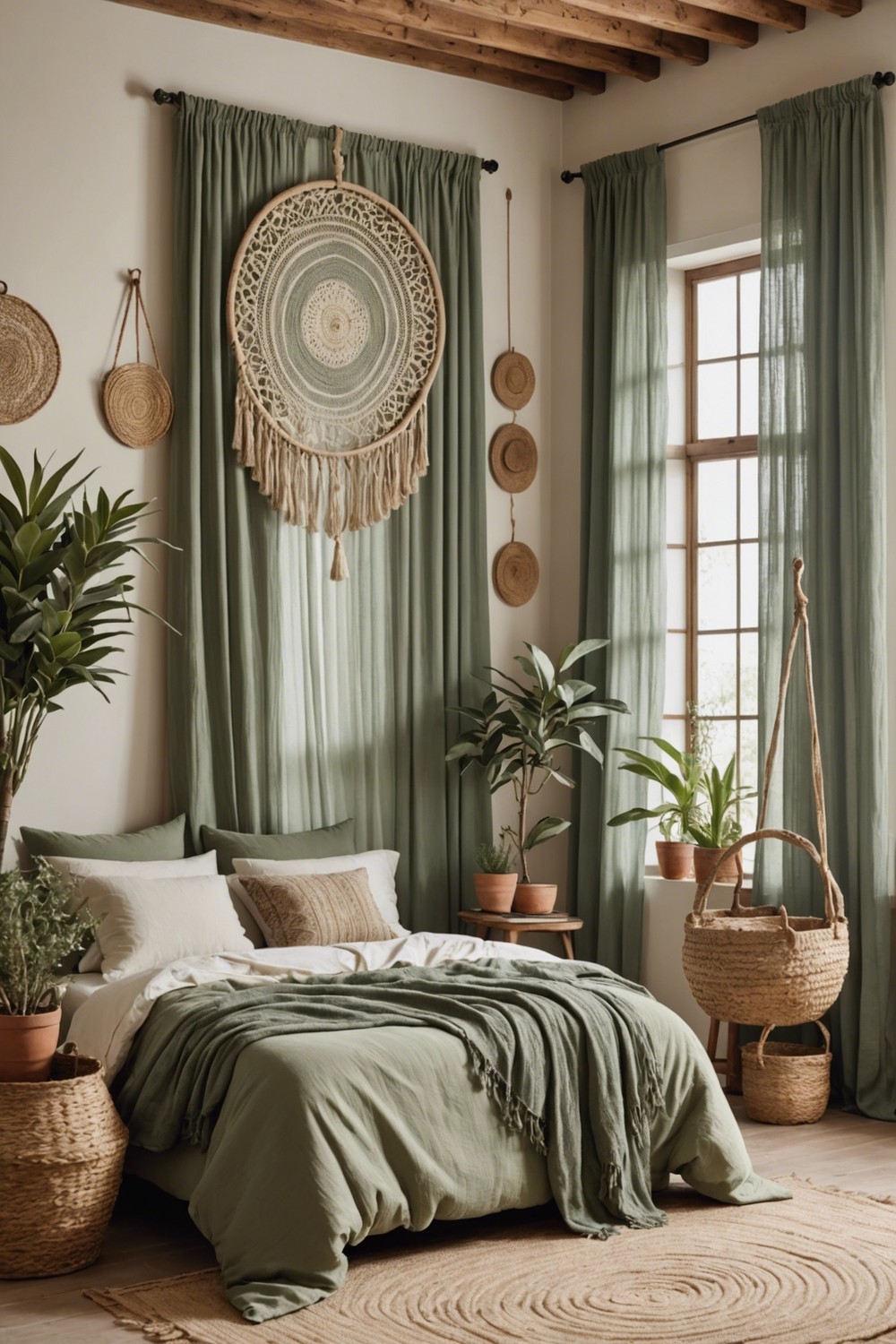Hang Sage Green Curtains for a Soft Glow