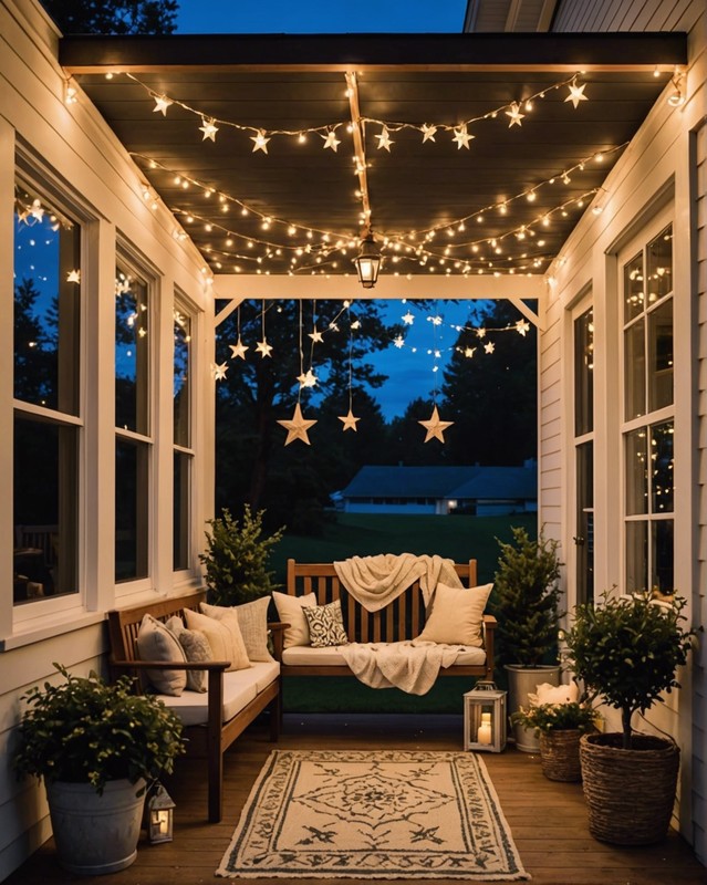 Hang String Lights for a Twinkling Ambiance