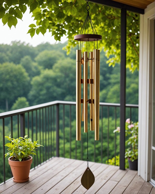Hang wind chimes for a soothing sound