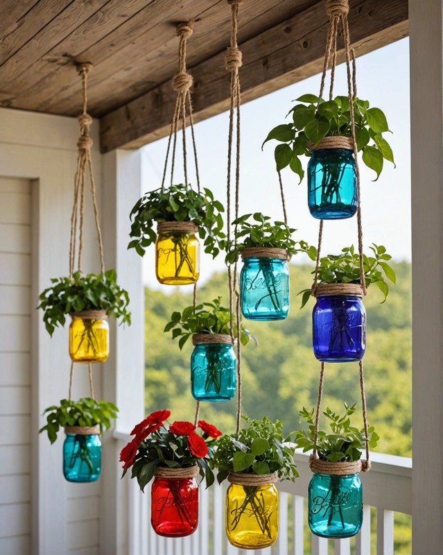 Hanging Mason Jar Planters
