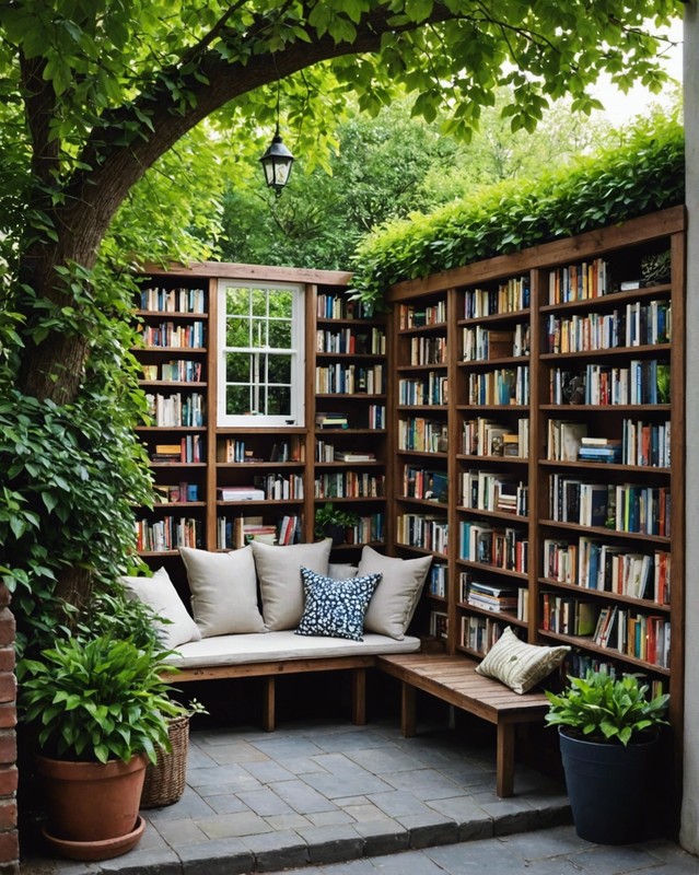 Hidden Reading Nook with Secret Path and Bookshelves