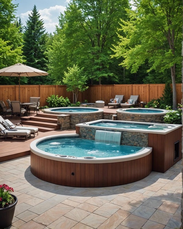 Hot Tub Pool with Integrated Spa Area