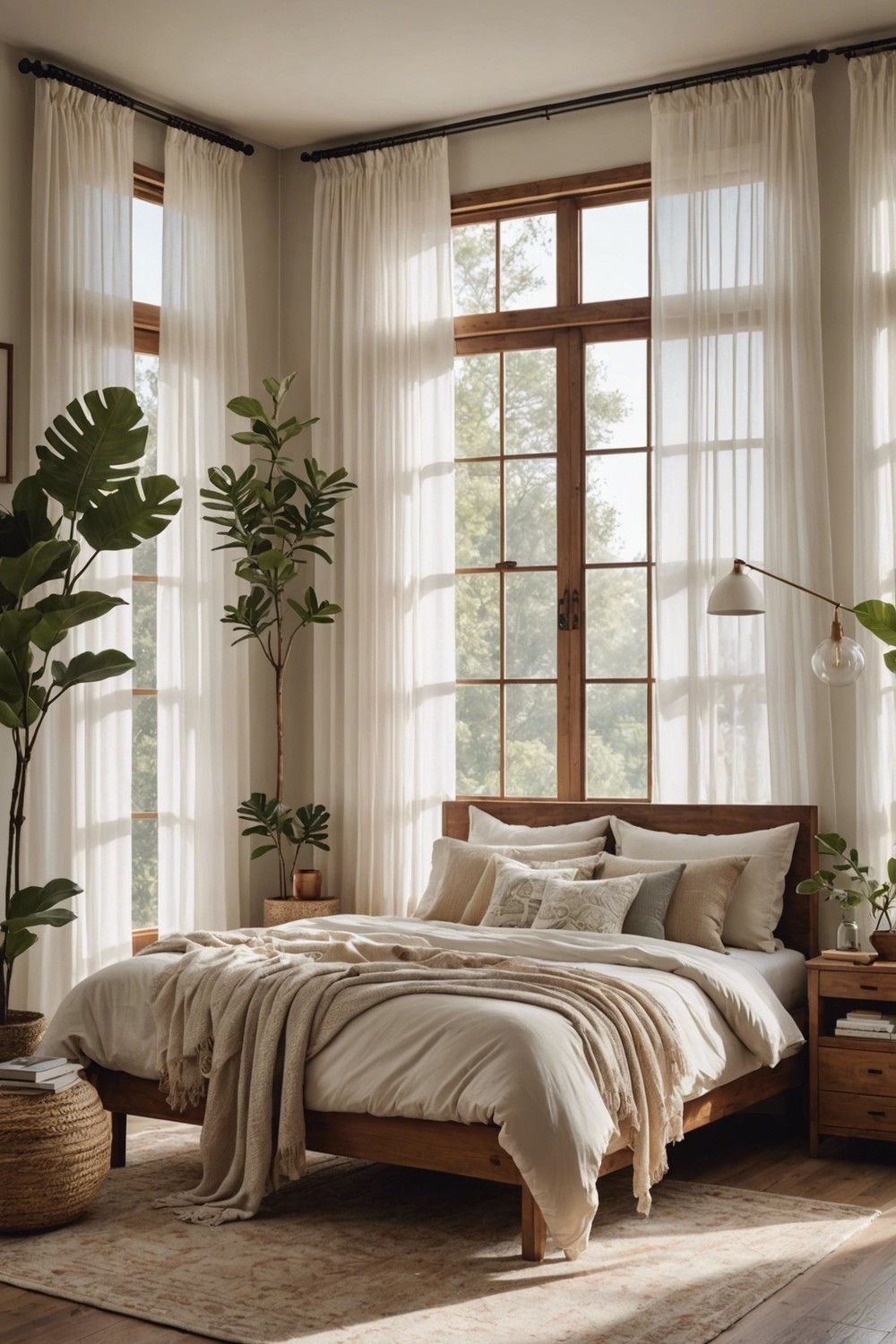 Incorporate Sheer Curtains for Airiness