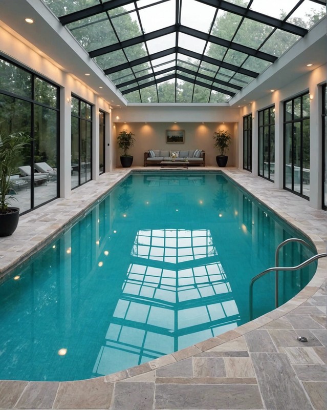 Indoor Pool with Glass Enclosure
