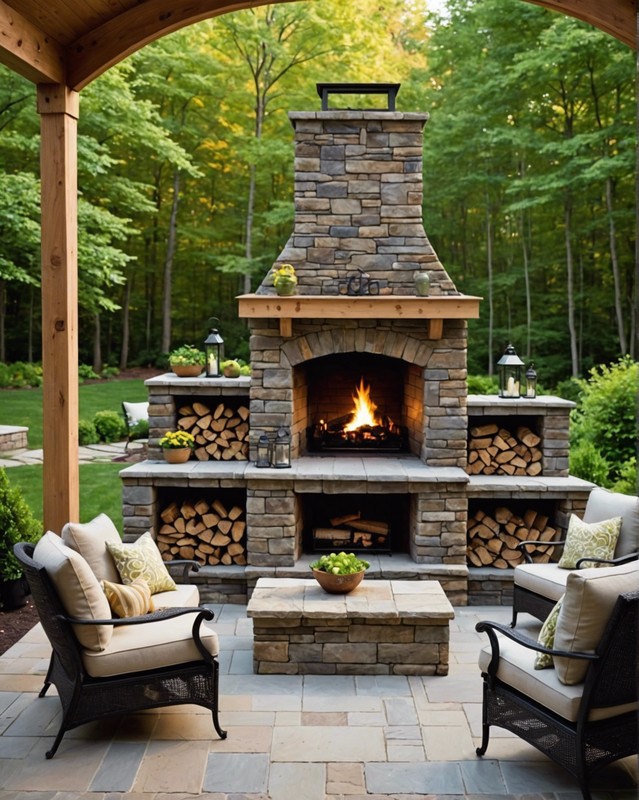 Install an outdoor fireplace