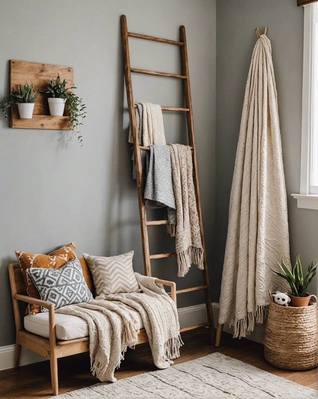 Ladder for Displaying Blankets