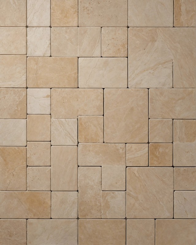 Limestone Tiles with a Calcite Crystal Pattern
