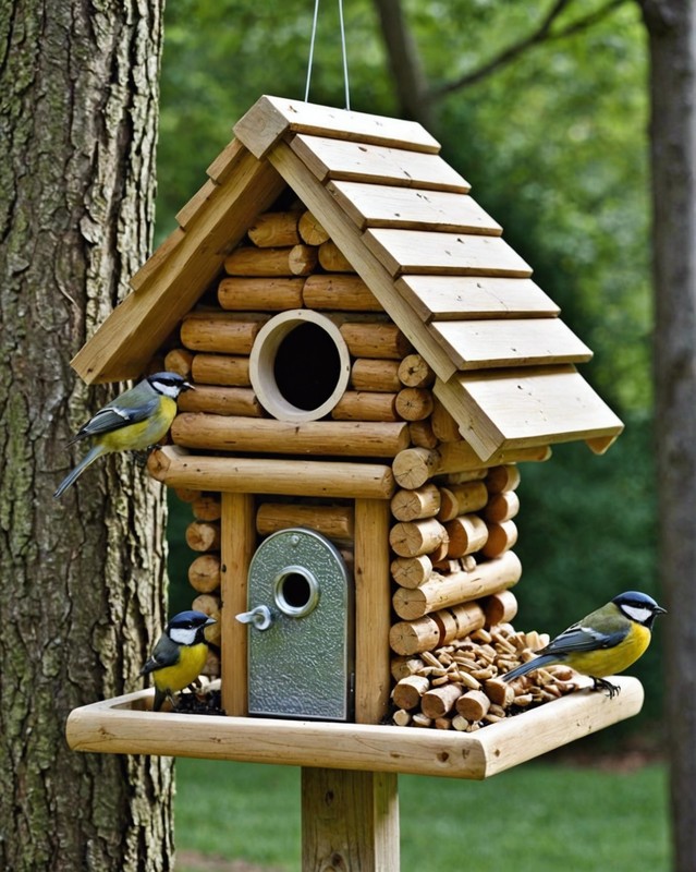 Log Cabin Bird Feeder