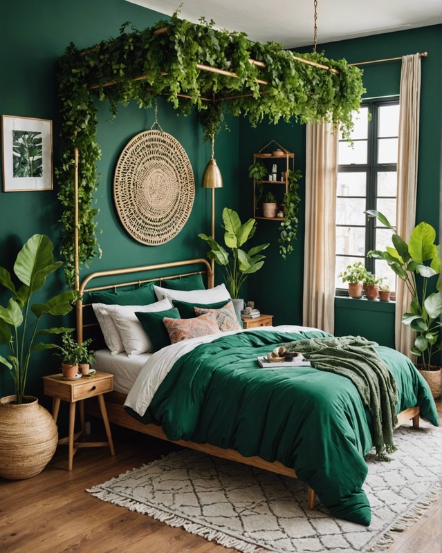 Lush Green Canopy Bed