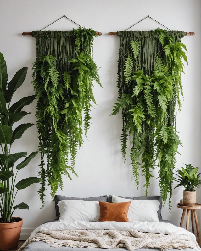 Macrame Wall Hanging with Ferns