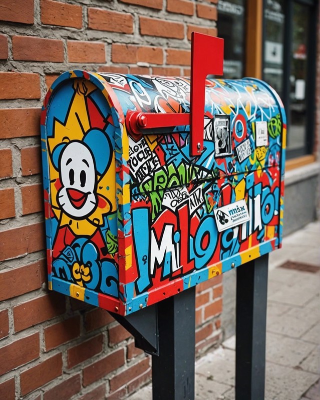 Mailbox with Artistic Graffiti Design
