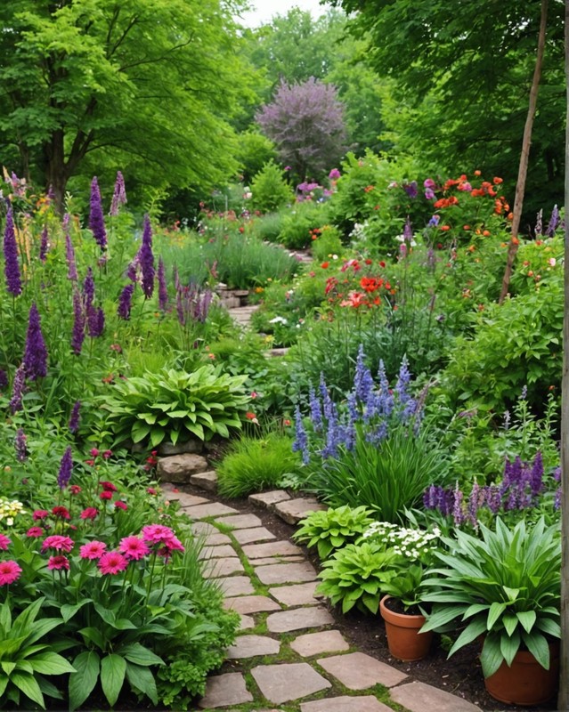 Medicinal Garden with Plants for Healing and Remedies